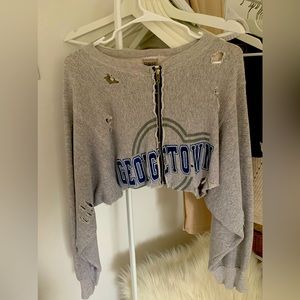 Furst of a Kind crop Georgetown sweatshirt